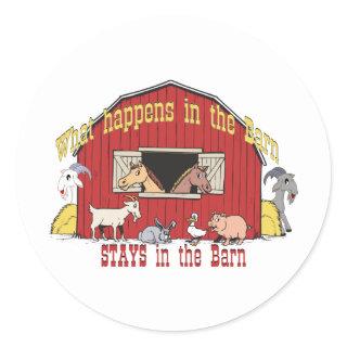 Barnyard Goat Classic Round Sticker