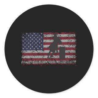 Barrel Racing Horse Racing And Rodeo Classic Round Sticker