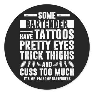 Bartender Bartending Mixologist Classic Round Sticker