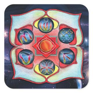 Base Chakra Square Sticker