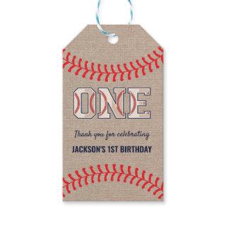 Baseball 1st Birthday  Gift Tags