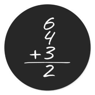 Baseball 6 4 3 Double Play Turn Two Design  Classic Round Sticker