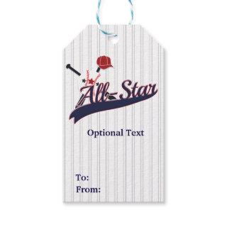 Baseball ALL-STAR Sports Custom Personalized Party Gift Tags