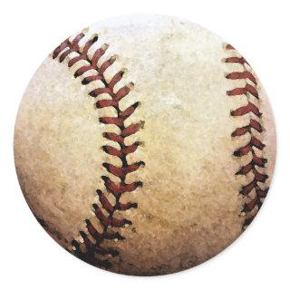 Baseball Artwork Classic Round Sticker