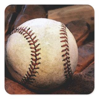 Baseball Artwork Square Sticker