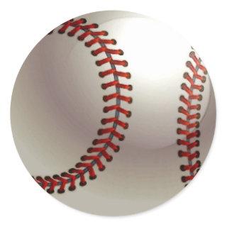 Baseball Ball Classic Round Sticker