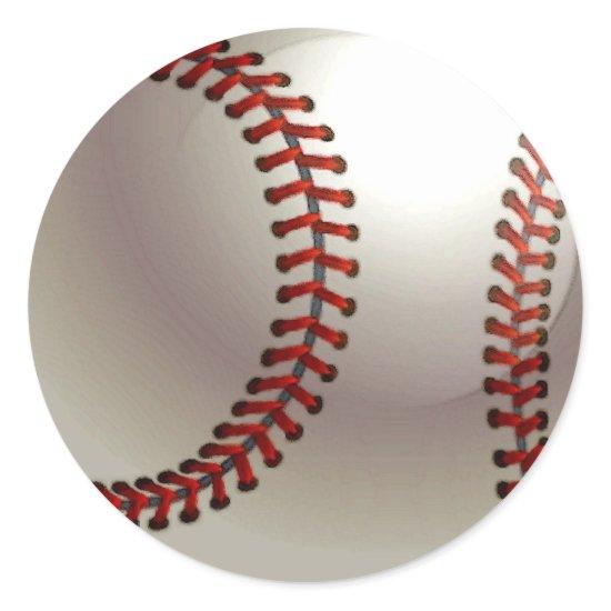 Baseball Ball Classic Round Sticker
