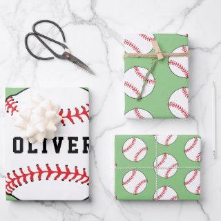 Baseball Ball Pattern Kids Name Birthday  Sheets