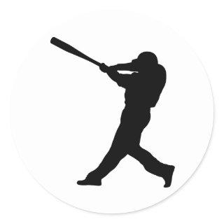 Baseball Batter Classic Round Sticker