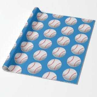Baseball Blue and Red Pattern