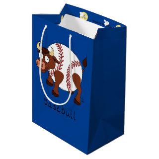 Baseball Bull Sports Funny Kids Medium Gift Bag