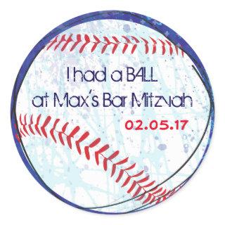 BASEBALL CRAZE Bar Bat Mitzvah Gift Sticker