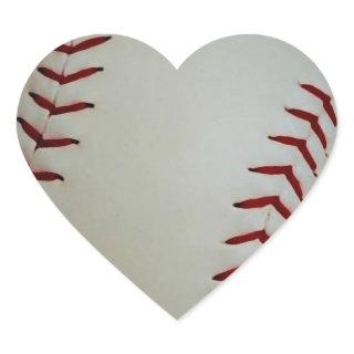 Baseball Heart Sticker