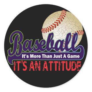 BASEBALL - IT'S MORE THAN JUST A GAME CLASSIC ROUND STICKER