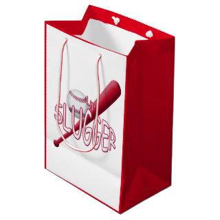 Baseball Lil' Slugger Red Medium Gift Bag
