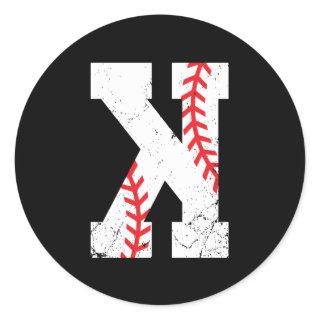 Baseball Pitcher Strikeout K Classic Round Sticker