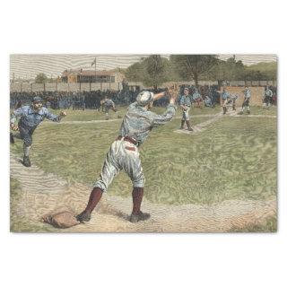 Baseball Player Thrown Out at Second Base Tissue Paper
