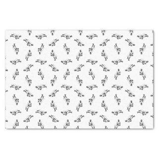 Baseball Players Pattern CUSTOM BACKGROUND COLOR Tissue Paper