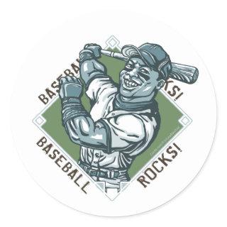 Baseball Rocks Batter Sticker