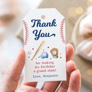 Baseball Rookie of the Year First Birthday Gift Tags