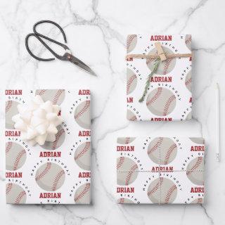 Baseball Sports Birthday Party Custom Name  Sheets