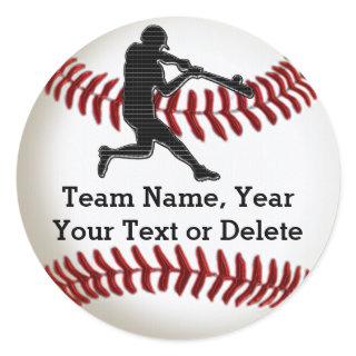 Baseball Team Stickers with Your Text or Delete