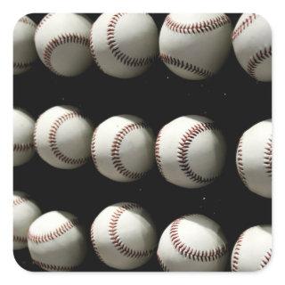 Baseballs Square Sticker