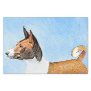 Basenji Painting - Cute Original Art Tissue Paper