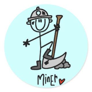 Basic Miner T-shirts and Gifts Classic Round Sticker