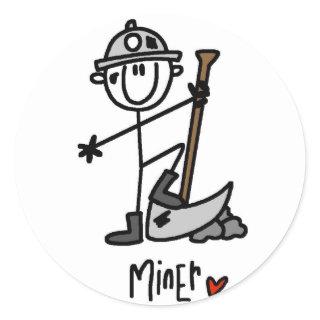 Basic Miner T-shirts and Gifts Classic Round Sticker