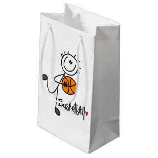 Basic Stick Figure Basketball Player Small Gift Bag