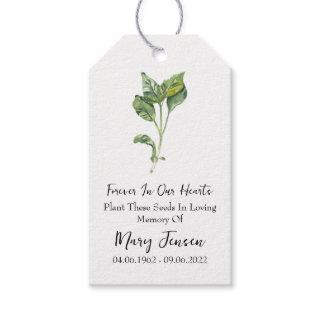 Basil Seed Packet Memorial Funeral Gift Tags