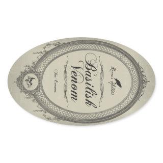 Basilisk Venom Halloween Jar Sticker Label