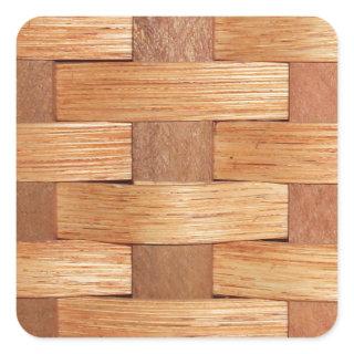 Basket Weave Pattern Square Sticker