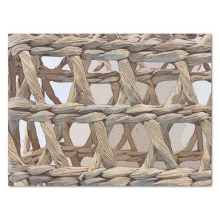 Basket Weave Wicker In brown Tissue Paper