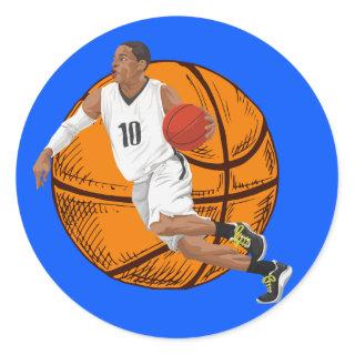 Basketball Attitude  Classic Round Sticker