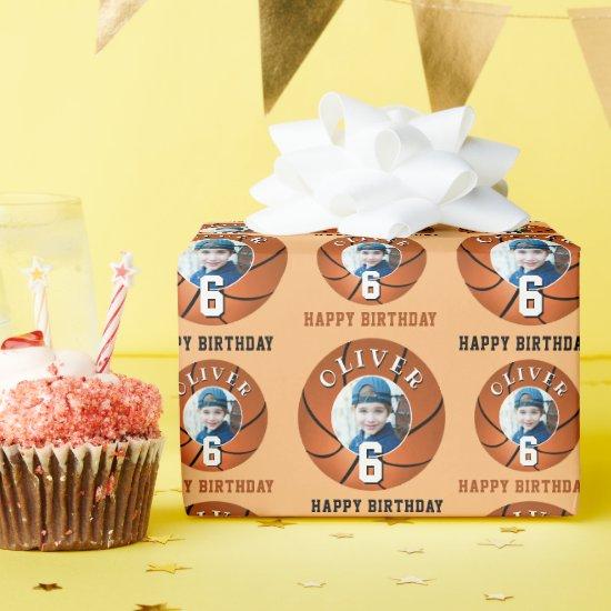 Basketball Ball Kids Happy Birthday Age Photo