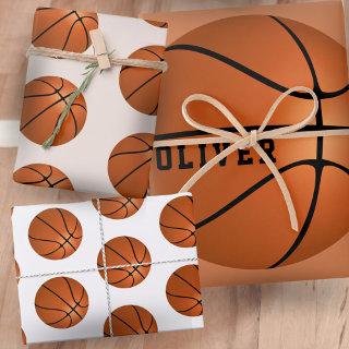 Basketball Ball Pattern Kids Name Birthday  Sheets