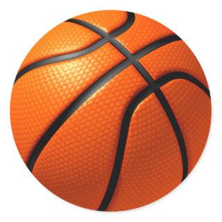 Basketball classic round sticker