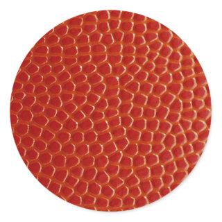 Basketball Close-up Texture Classic Round Sticker