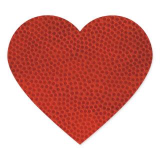 Basketball Close-Up Texture Skin Heart Sticker