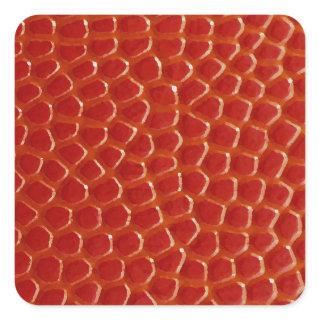 Basketball Close-up Texture Square Sticker