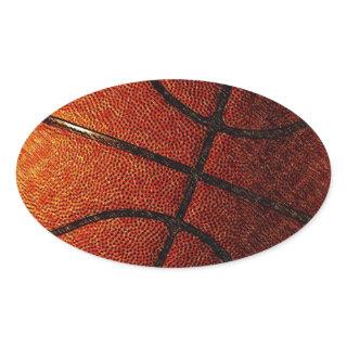 Basketball Oval Sticker