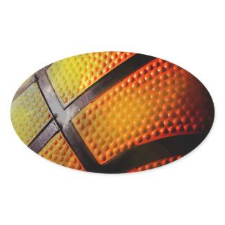 Basketball Oval Sticker