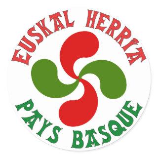Basque Cross Classic Round Sticker