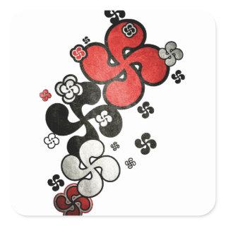 Basque cross square sticker