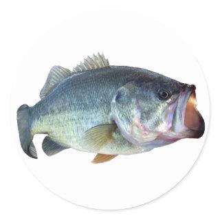 Bass Fish Classic Round Sticker