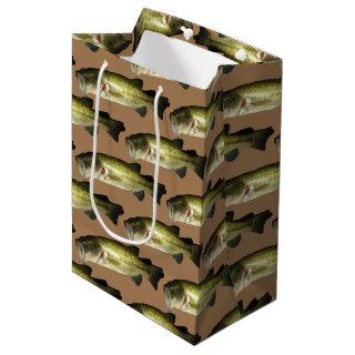 Bass Fish Pattern Men's Medium Gift Bag