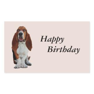Basset Hound dog happy birthday stickers