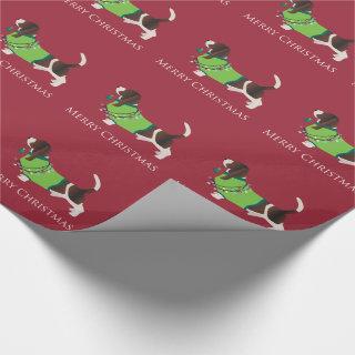 Basset Hound Merry Christmas Design